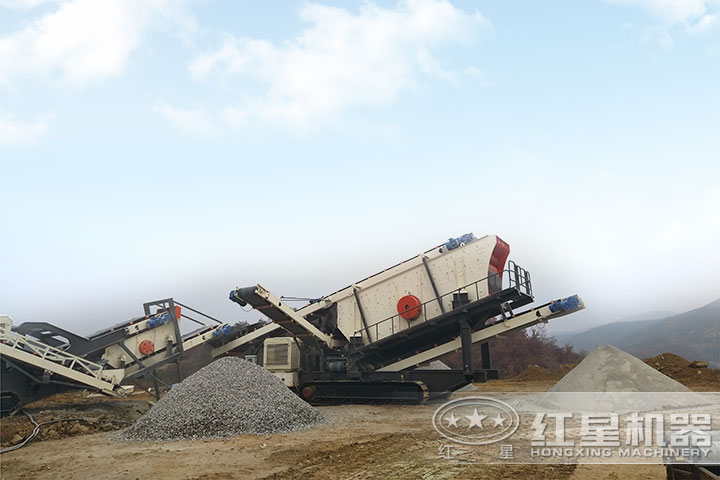 車載流動石子、粉碎機生產現場