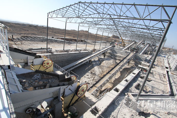 紅星用戶石料破碎生產現場，可就近安排參觀現場