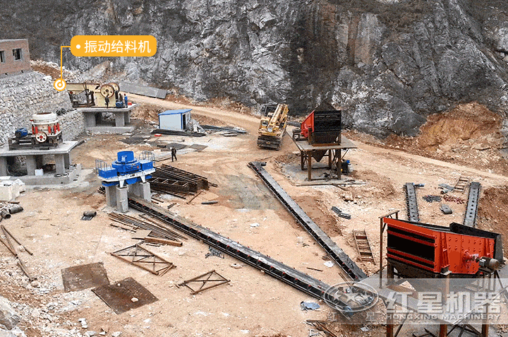 制砂生產(chǎn)現(xiàn)場設(shè)備搭配，可提供設(shè)計生產(chǎn)線服務(wù)