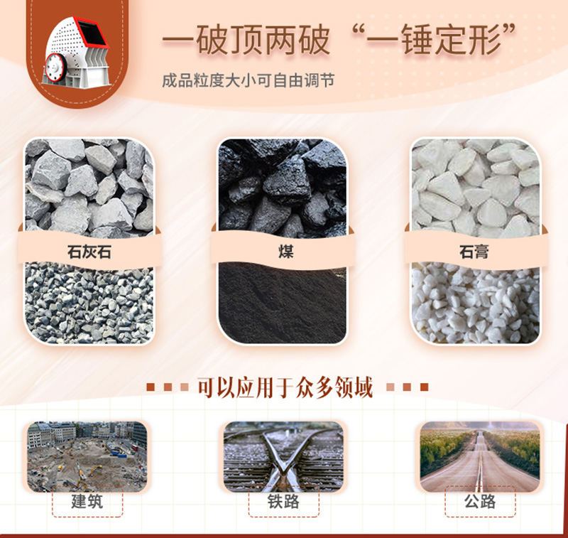 錘破一機兩用，可自成一條生產線